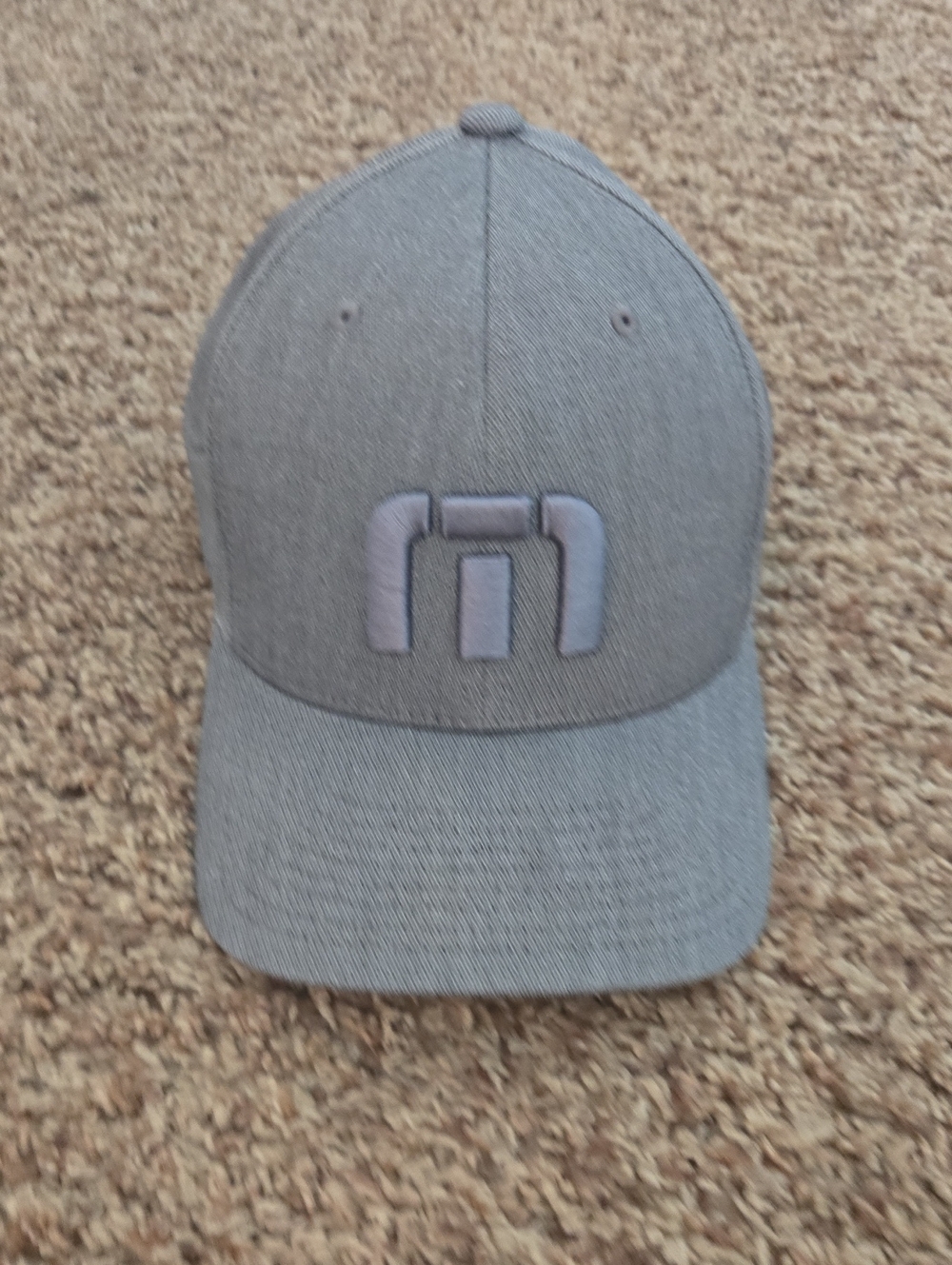 Travis Mathew Heather Gray Embroidered Logo Baseball Cap